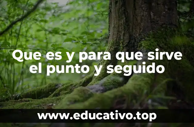 Que es y para que sirve el punto y seguido