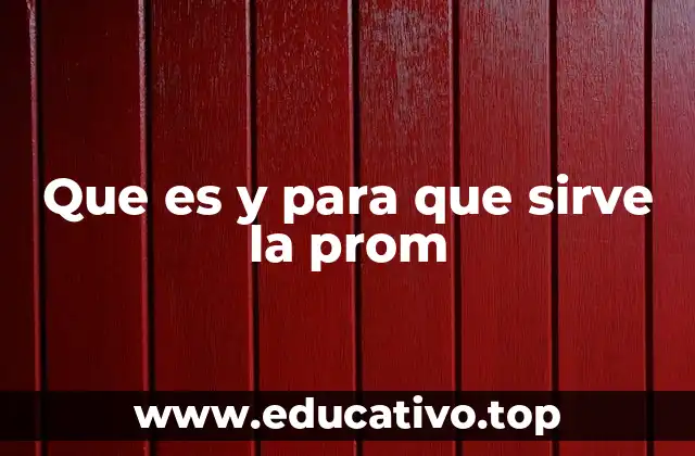 Que es y para que sirve la prom