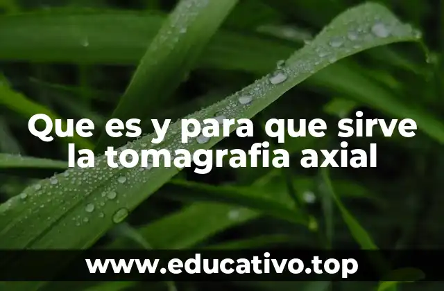 Que es y para que sirve la tomagrafia axial