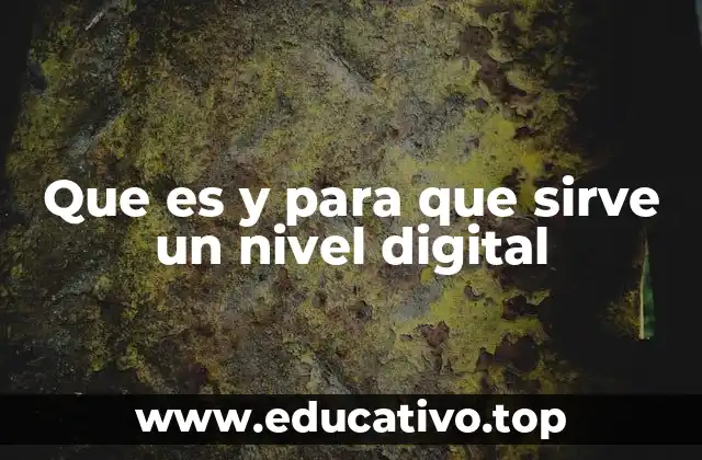 Que es y para que sirve un nivel digital