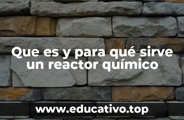 Que es y para qué sirve un reactor químico