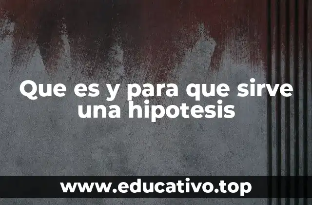 Que es y para que sirve una hipotesis