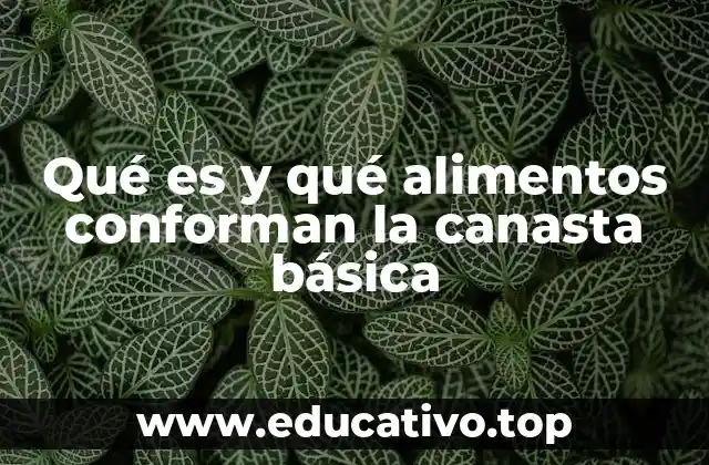 Qué es y qué alimentos conforman la canasta básica