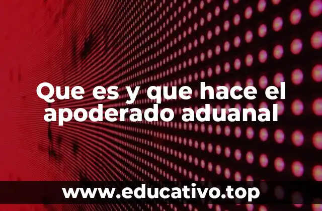 Que es y que hace el apoderado aduanal