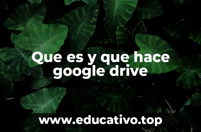 Que es y que hace google drive
