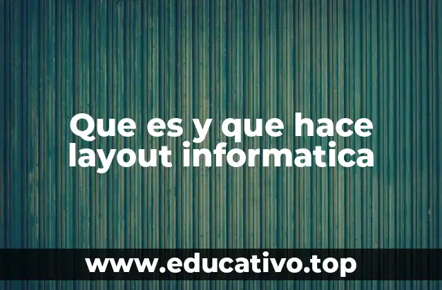 Que es y que hace layout informatica
