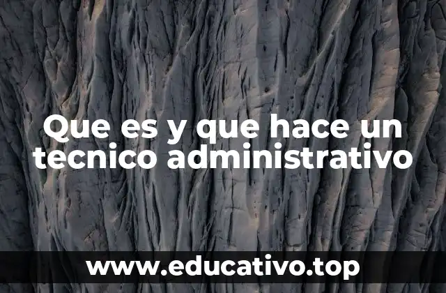 Que es y que hace un tecnico administrativo