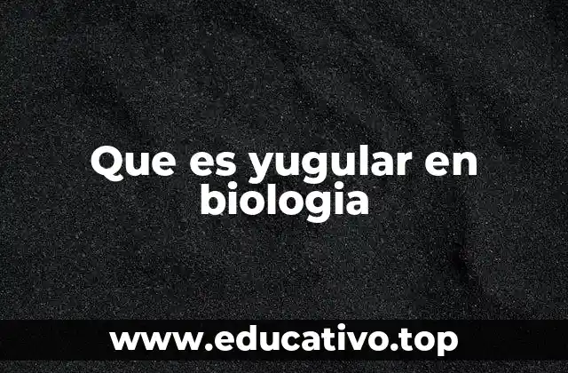 Que es yugular en biologia