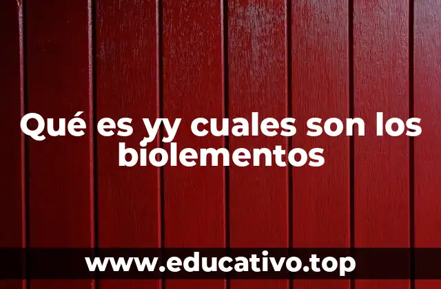 Qué es yy cuales son los biolementos