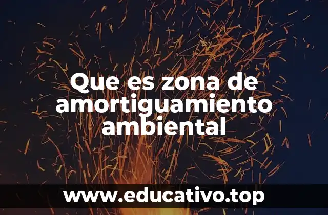 Que es zona de amortiguamiento ambiental