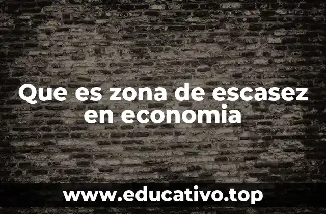 Que es zona de escasez en economia