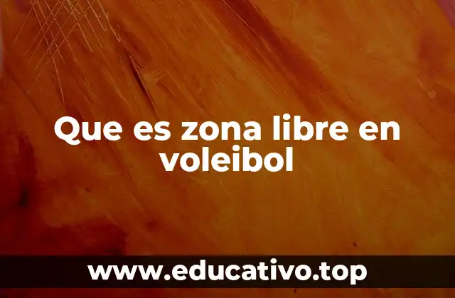 Que es zona libre en voleibol