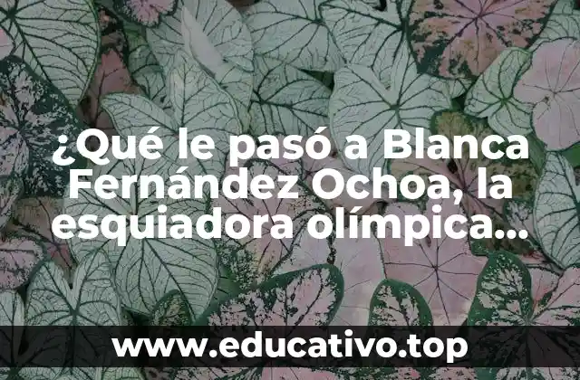 ¿Qué le pasó a Blanca Fernández Ochoa, la esquiadora olímpica española?