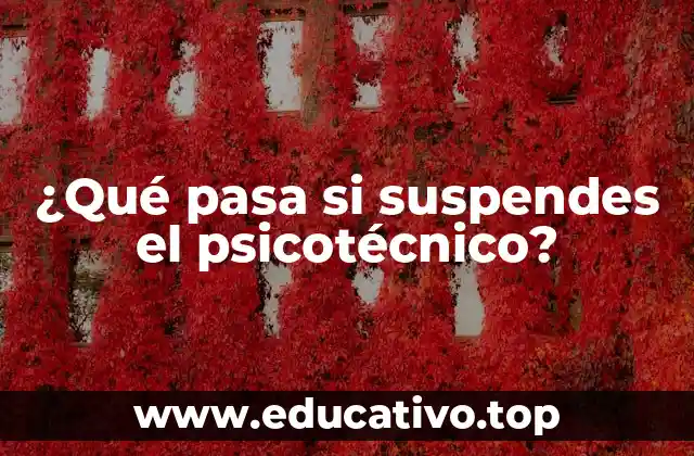 ¿Qué pasa si suspendes el psicotécnico?