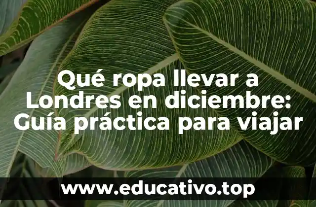 Qué ropa llevar a Londres en diciembre: Guía práctica para viajar
