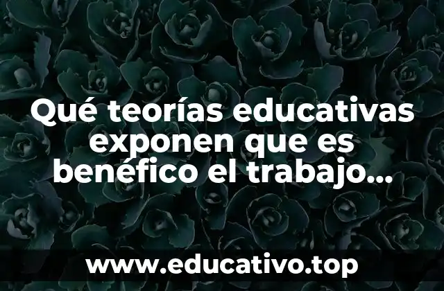 Qué teorías educativas exponen que es benéfico el trabajo colaborativo