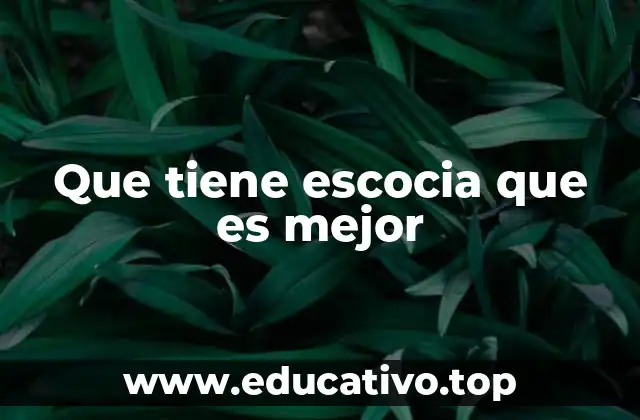 Que tiene escocia que es mejor