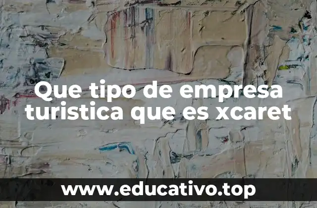 Que tipo de empresa turistica que es xcaret
