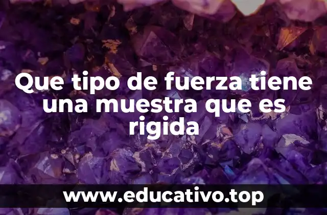 Que tipo de fuerza tiene una muestra que es rigida