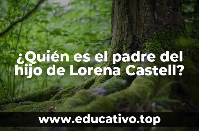 ¿Quién es el padre del hijo de Lorena Castell?