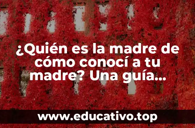 ¿Quién es la madre de cómo conocí a tu madre? Una guía completa