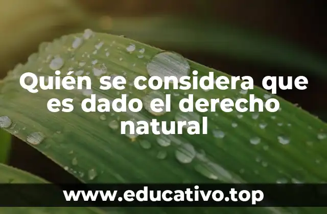 La base filosófica del derecho natural