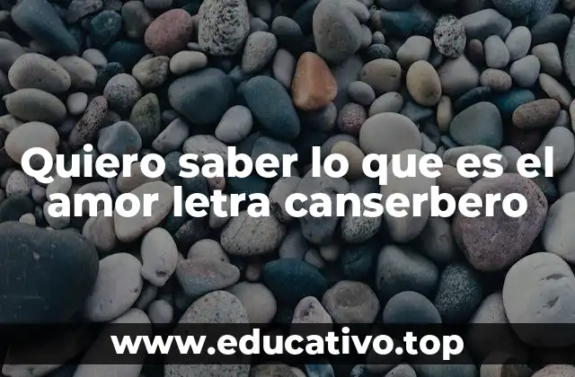 Quiero saber lo que es el amor letra canserbero
