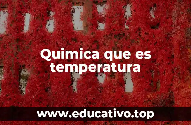 Quimica que es temperatura