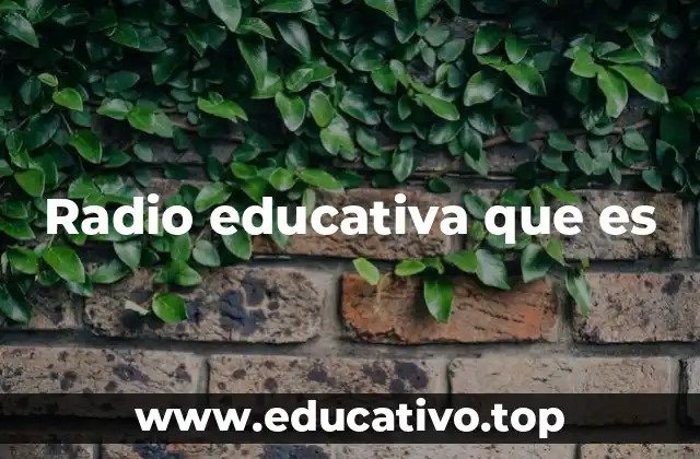 Radio educativa que es