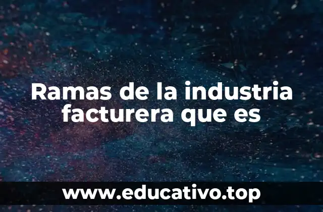 Ramas de la industria facturera que es
