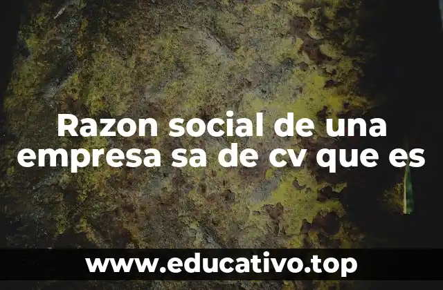 Importancia de la razón social en una empresa S.A. de C.V.