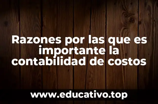 Razones por las que es importante la contabilidad de costos