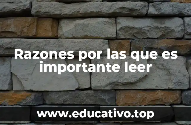 Razones por las que es importante leer
