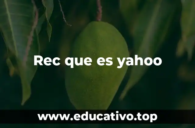 Rec que es yahoo