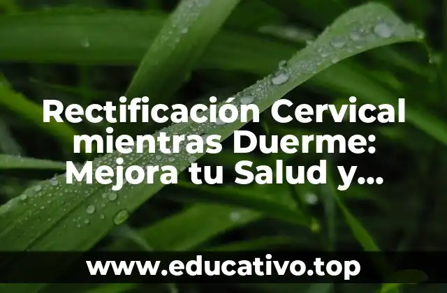 Rectificación Cervical mientras Duerme: Mejora tu Salud y Descanso