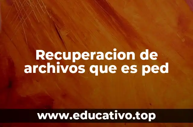 Recuperacion de archivos que es ped