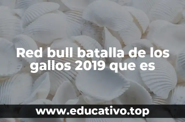 Red bull batalla de los gallos 2019 que es