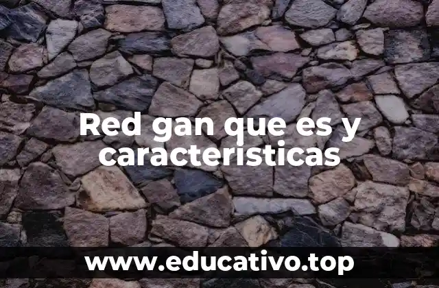 Red gan que es y caracteristicas