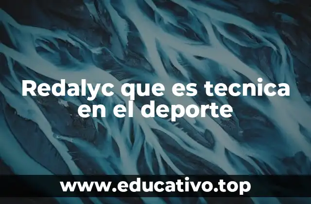 Redalyc que es tecnica en el deporte