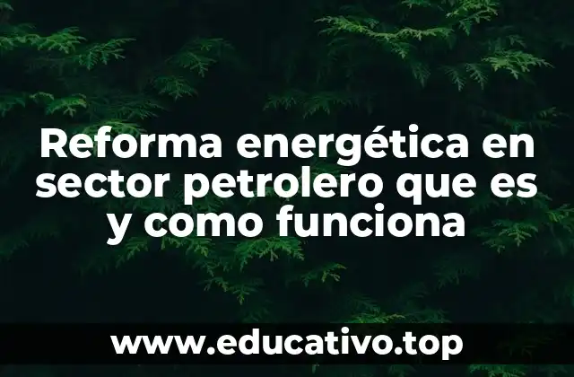 Reforma energética en sector petrolero que es y como funciona