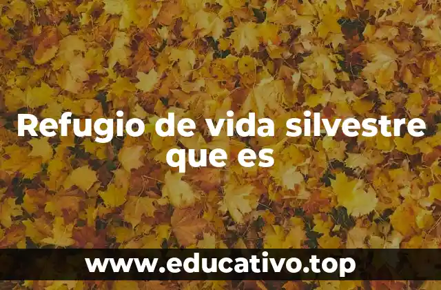 Refugio de vida silvestre que es