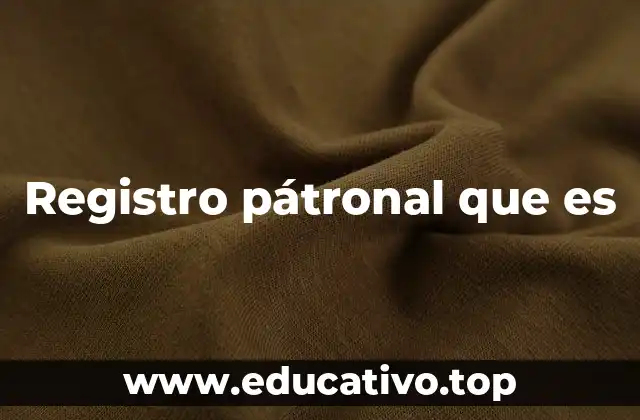 Registro pátronal que es