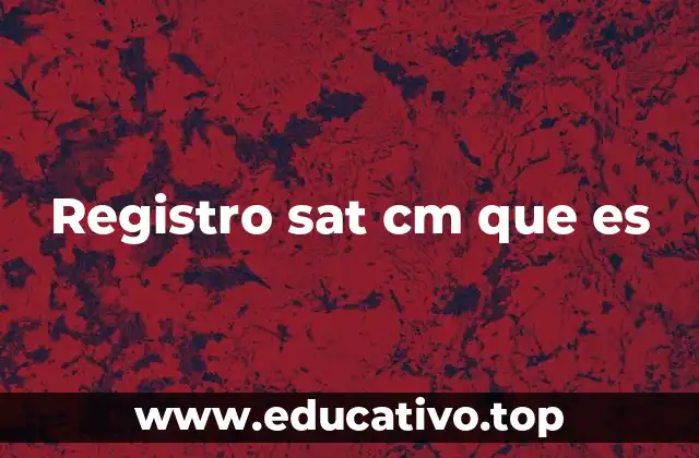 Registro sat cm que es
