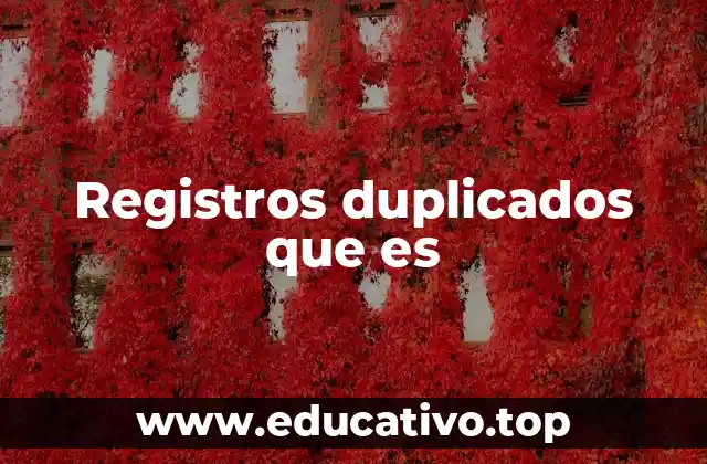Registros duplicados que es
