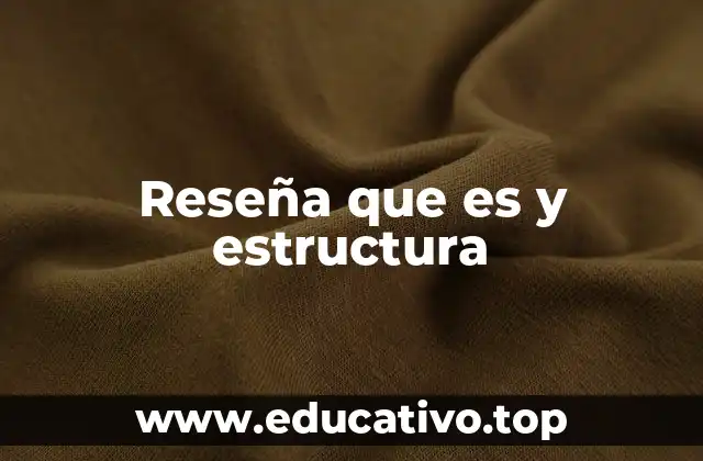Reseña que es y estructura