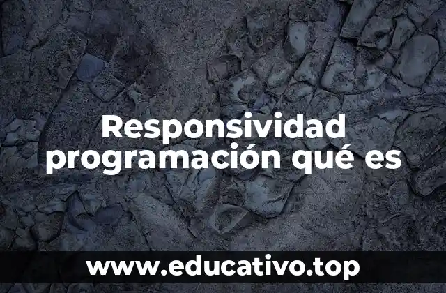 Responsividad programación qué es
