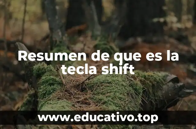 Resumen de que es la tecla shift