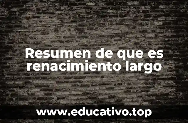 Resumen de que es renacimiento largo