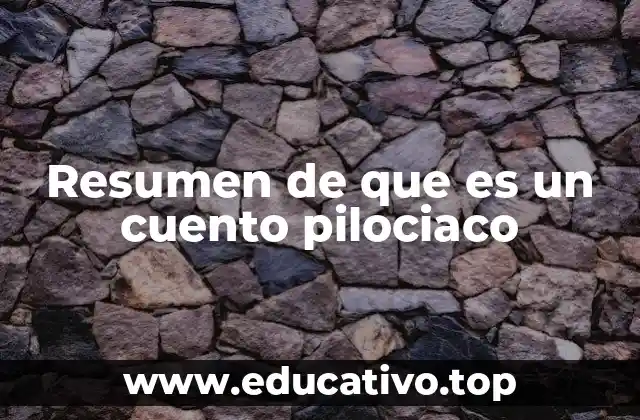 Resumen de que es un cuento pilociaco