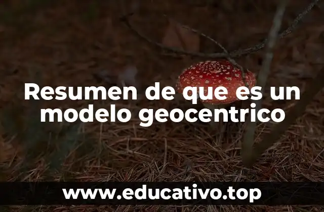 Resumen de que es un modelo geocentrico